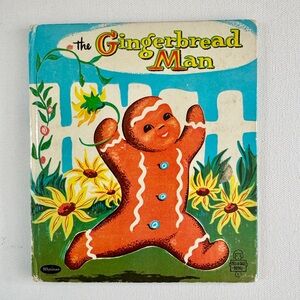 THE GINGERBREAD MAN VINTAGE 1958 HARDCOVER BOOK 24p. WHITMAN #2596 TELL-A-TALE